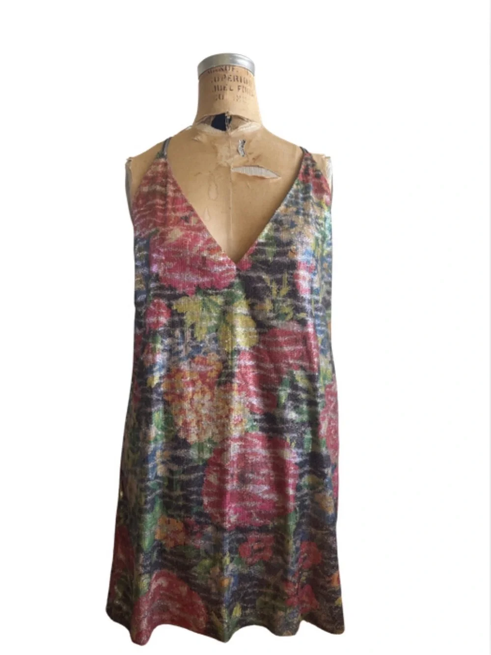 Free People Floral print Sequin Mini Dress / Tunic